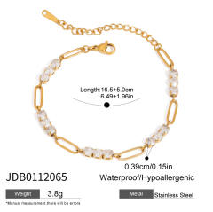 Two tone stainless steel chain bracelet DIY jewelry bracelet chain
