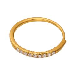 5A cubic zircon inlaid thin stainless steel rings diamond rings