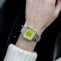 Summer colorful dial steel band watch for women