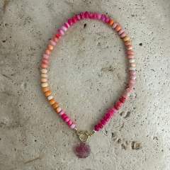 Summer beach holiday colorful bead necklace diy charm necklace