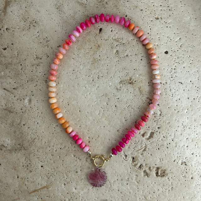 Summer beach holiday colorful bead necklace diy charm necklace