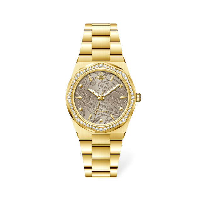 women's watches gold watches women's high-value waterproof quartz steel band watch