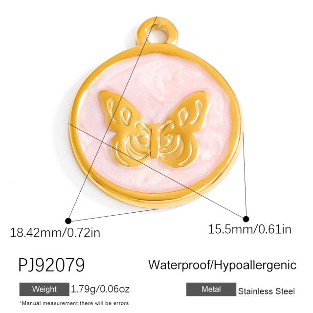 Stainless Steel Pendant Handmade DIY Beach Series 18K Gold Bohemian Style Single Pendant Color-free Jewelry Accessories