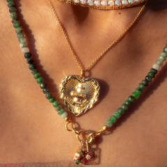 Colorful crystal bead necklace diy necklace