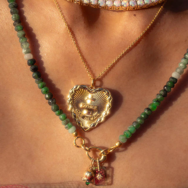 Colorful crystal bead necklace diy necklace