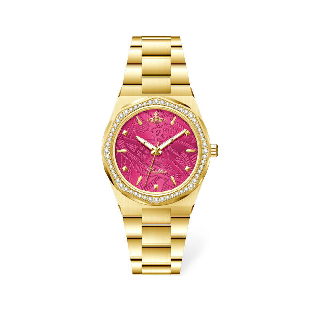women's watches gold watches women's high-value waterproof quartz steel band watch