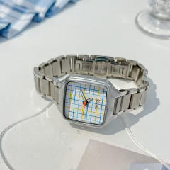 Summer colorful dial steel band watch for women