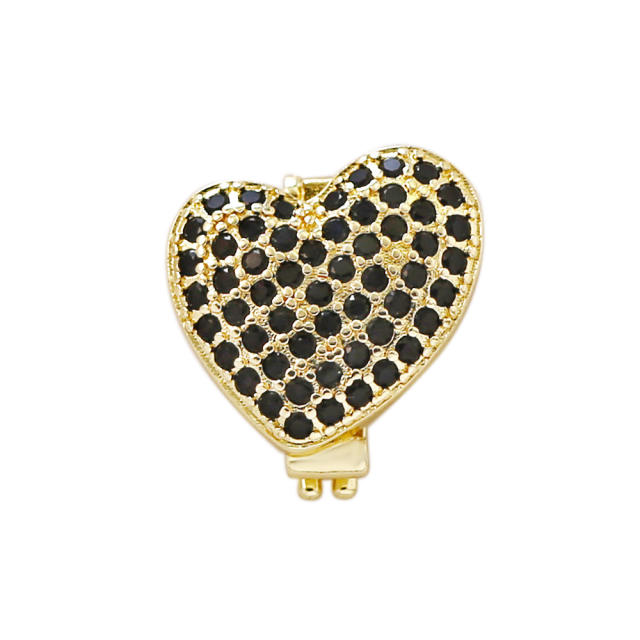 18K gold plated copper full diamond cute rainbow animal boy girl charm for belt band bracelet