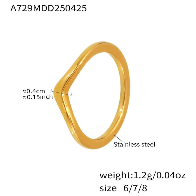 5A cubic zircon inlaid color enamel stainless steel rings