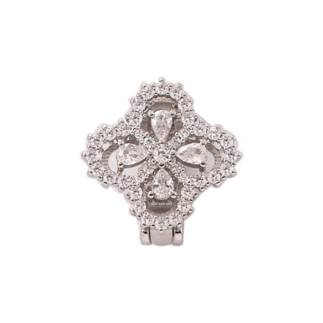 18K gold plated copper full diamond cute rainbow animal boy girl charm for belt band bracelet