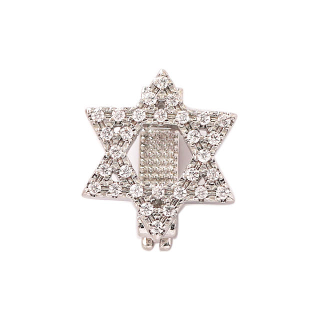 18K gold plated copper full diamond cute rainbow animal boy girl charm for belt band bracelet