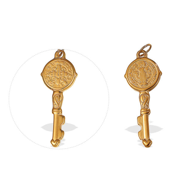 Key padlock plane multi element stainless steel charm diy jewelry accessory wholesale