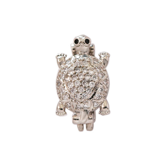 18K gold plated copper full diamond cute rainbow animal boy girl charm for belt band bracelet