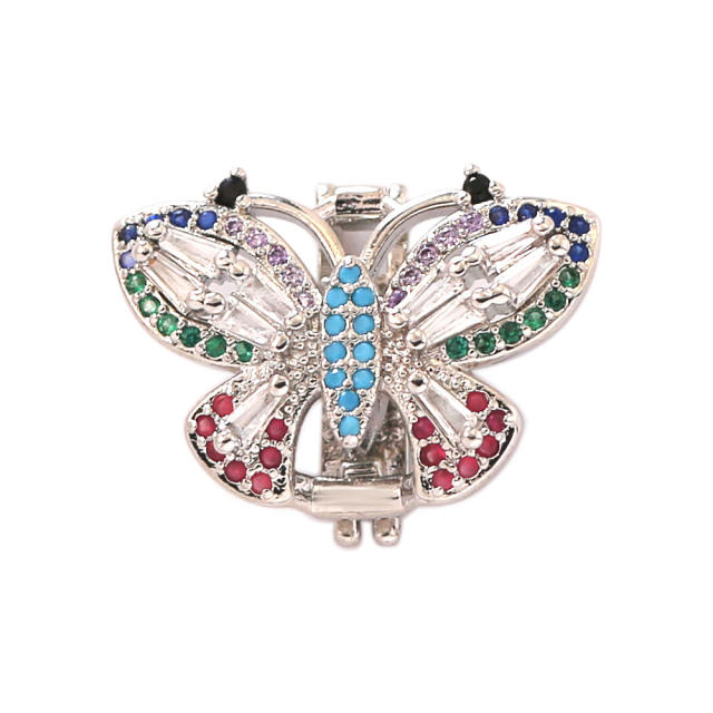 18K gold plated copper full diamond cute rainbow animal boy girl charm for belt band bracelet