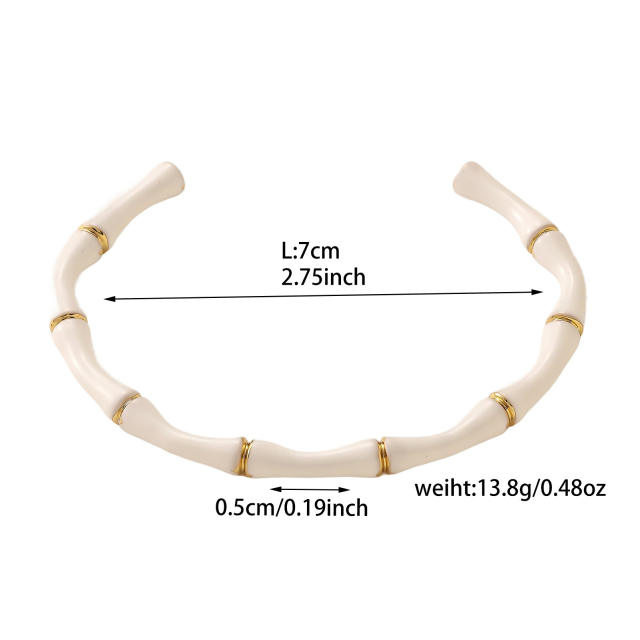 18KG enamel bamboo bangle stainless steel bangle