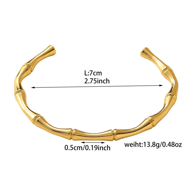 18KG enamel bamboo bangle stainless steel bangle
