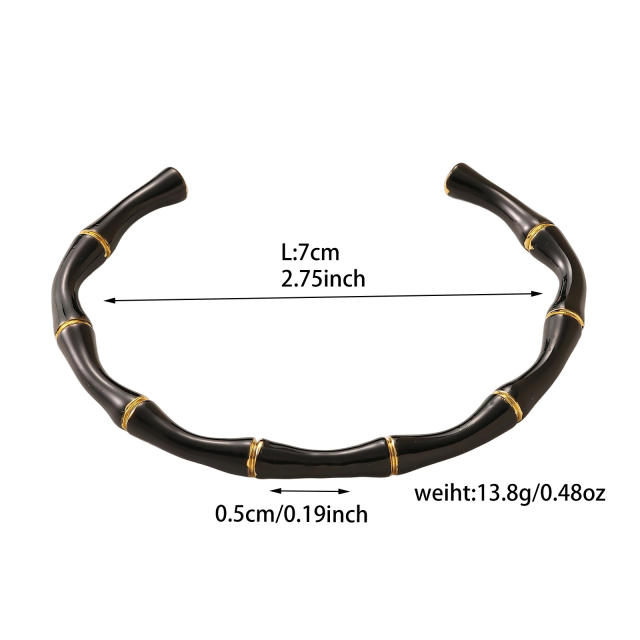 18KG enamel bamboo bangle stainless steel bangle