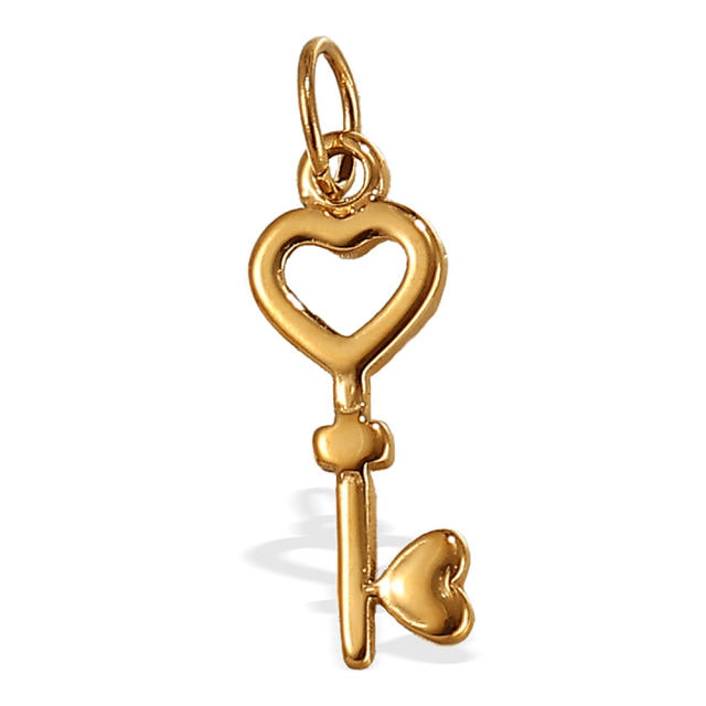 Key padlock plane multi element stainless steel charm diy jewelry accessory wholesale