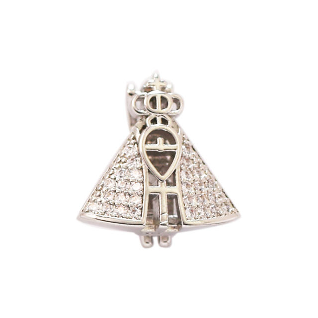 18K gold plated copper full diamond cute rainbow animal boy girl charm for belt band bracelet