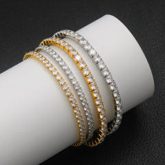 Elegant Single Row Elastic Full Diamond Bracelet Stainless Steel bracelet