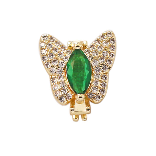 18K gold plated copper full diamond cute rainbow animal boy girl charm for belt band bracelet