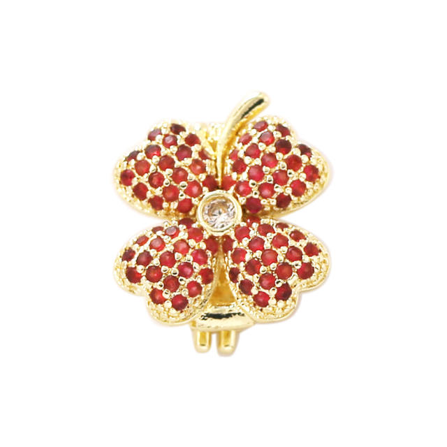 18K gold plated copper full diamond cute rainbow animal boy girl charm for belt band bracelet