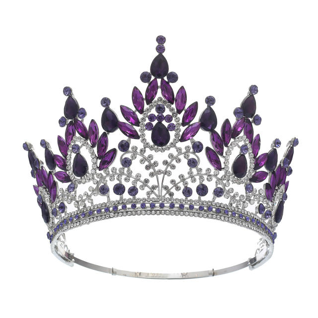 Bridal Crown Hair Accessories Beauty Show Laurel Baroque Crown High-end Full Crown