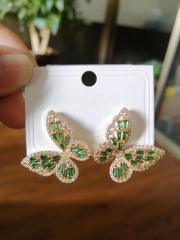 Fashion Hollow Zircon Elegant Butterfly Earrings