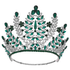 Bride Crown Beauty Pageant Champion Crown Walking Show Laurel Baroque Crown Queen Party Complete Crown