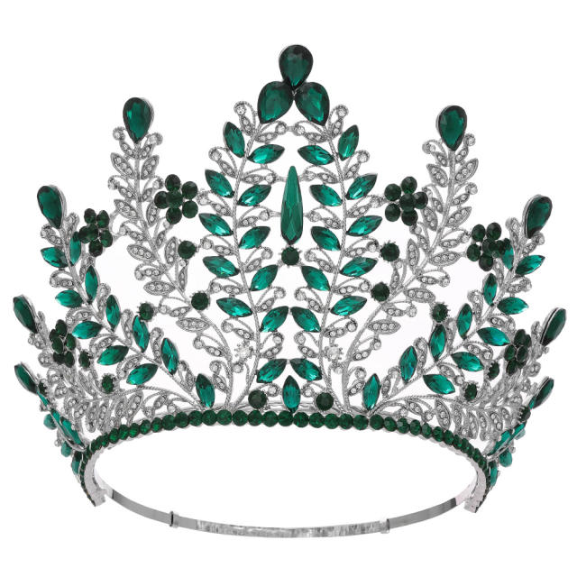 Bride Crown Beauty Pageant Champion Crown Walking Show Laurel Baroque Crown Queen Party Complete Crown