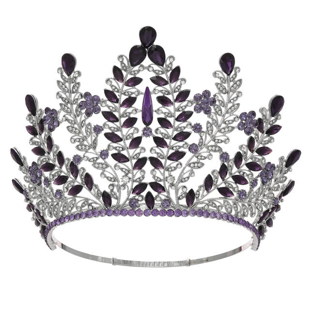Bride Crown Beauty Pageant Champion Crown Walking Show Laurel Baroque Crown Queen Party Complete Crown