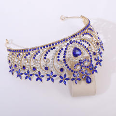 Headwear Bride Hair Accessories High-grade European and American Love Crown Baroque Red Crystal Accessories