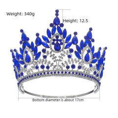 Bridal Crown Hair Accessories Beauty Show Laurel Baroque Crown High-end Full Crown