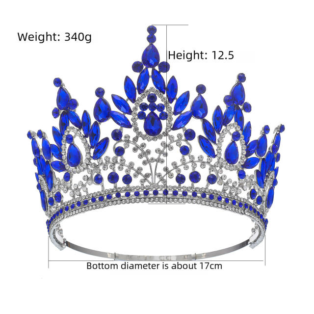 Bridal Crown Hair Accessories Beauty Show Laurel Baroque Crown High-end Full Crown