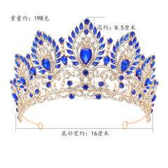 Bride crown headdress concept catwalk beauty pageant crown queen birthday hair accessories