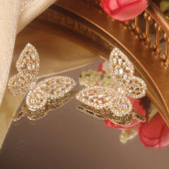 Fashion Hollow Zircon Elegant Butterfly Earrings