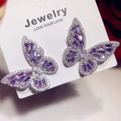 Fashion Hollow Zircon Elegant Butterfly Earrings