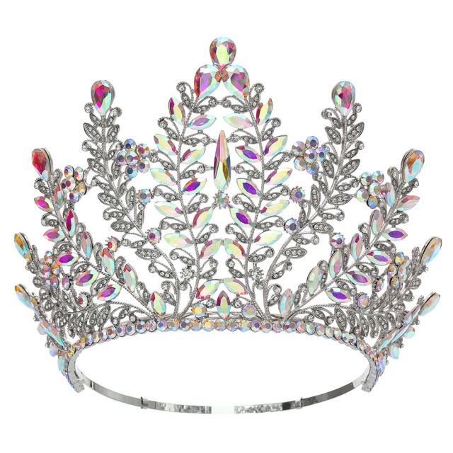 Bride Crown Beauty Pageant Champion Crown Walking Show Laurel Baroque Crown Queen Party Complete Crown