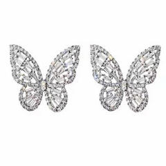 Fashion Hollow Zircon Elegant Butterfly Earrings