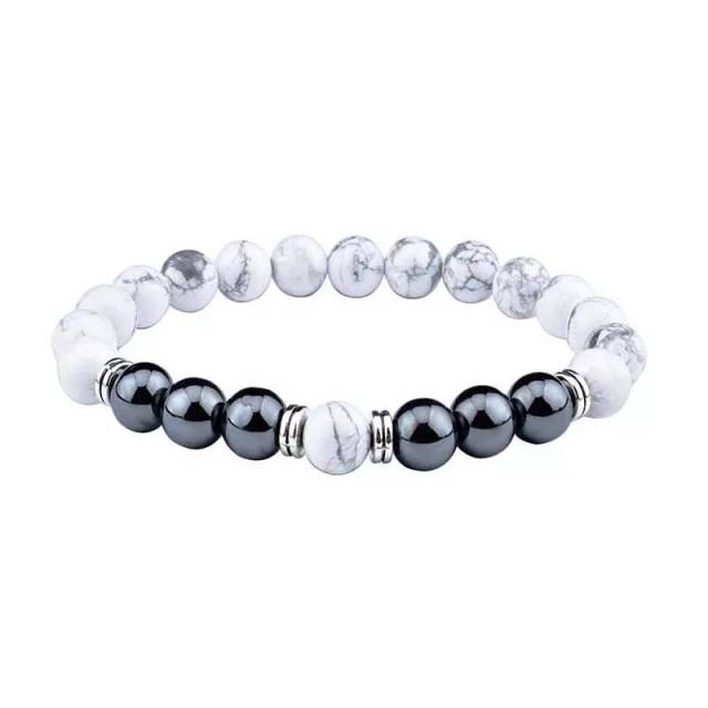 8mm natural stone energy stone Black magnet Tiger Eye volcanic rock beaded bracelet wholesale