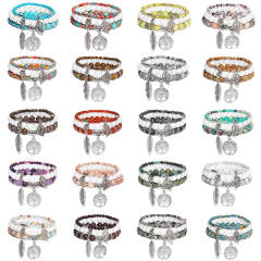 Bohemian Personalized Bracelet for Women Natural Beads Turquoise Tree of Life