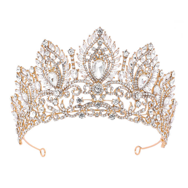 Bride crown headdress concept catwalk beauty pageant crown queen birthday hair accessories