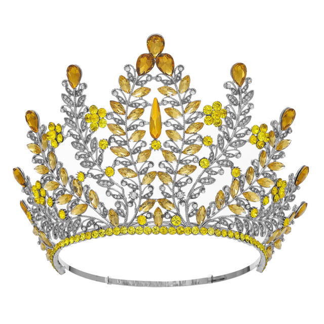 Bride Crown Beauty Pageant Champion Crown Walking Show Laurel Baroque Crown Queen Party Complete Crown