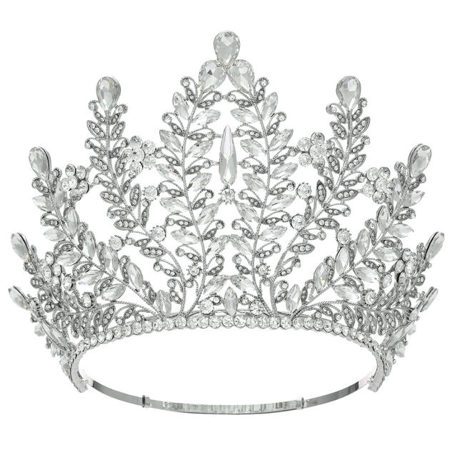 Bride Crown Beauty Pageant Champion Crown Walking Show Laurel Baroque Crown Queen Party Complete Crown