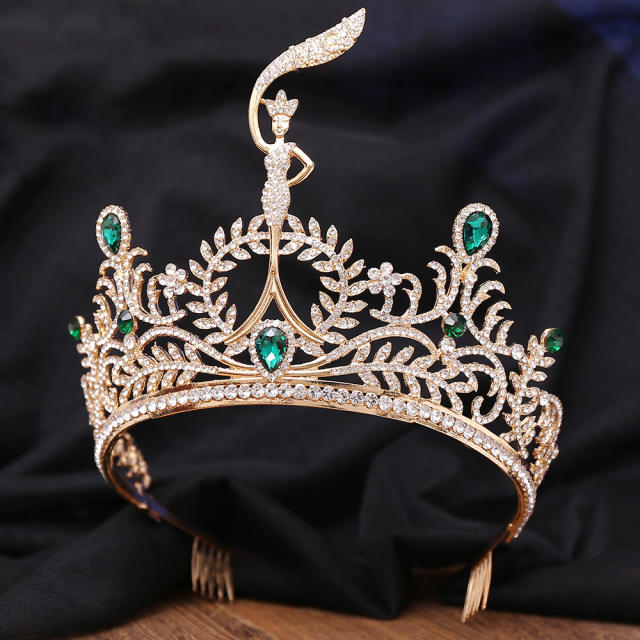 Baroque luxury miss beauty hair crown