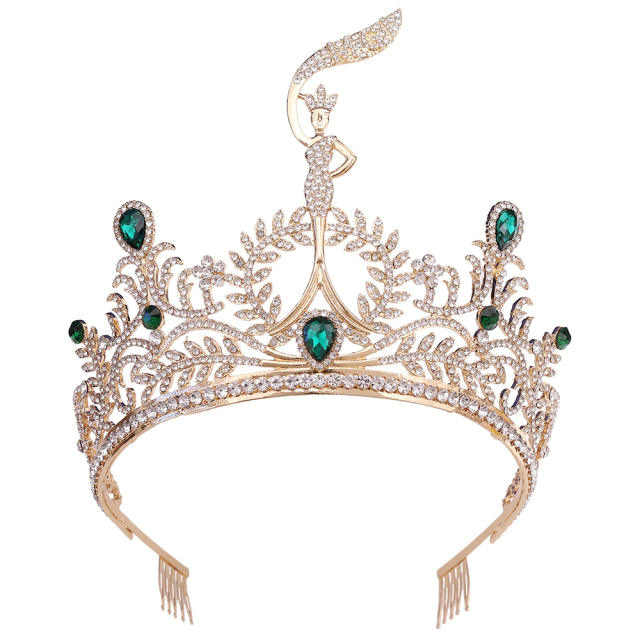 Baroque luxury miss beauty hair crown