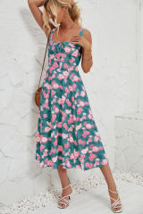 2024 New Spring Summer Women's Fashion Floral Pastoral Long Elegant Dress