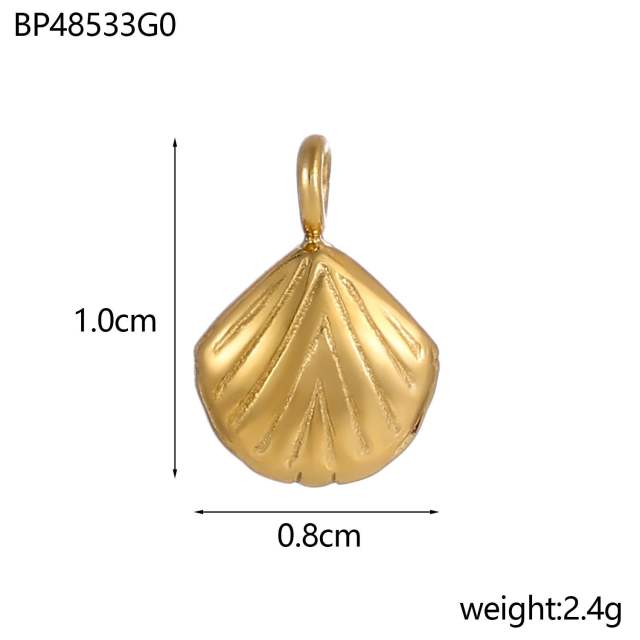 diy jewelry accessories stainless steel marine series pendant mermaid shell sea star bracelet necklace pendant