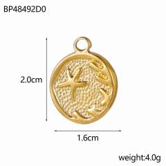 diy jewelry accessories stainless steel marine series pendant mermaid shell sea star bracelet necklace pendant