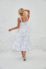 2024 New Spring Summer Women's Fashion Floral Pastoral Long Elegant Dress